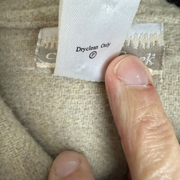 Coldwater Creek Women’s Long Plaid Button Jacket Wool Blend Oversized Women’s S - Picture 4 of 13